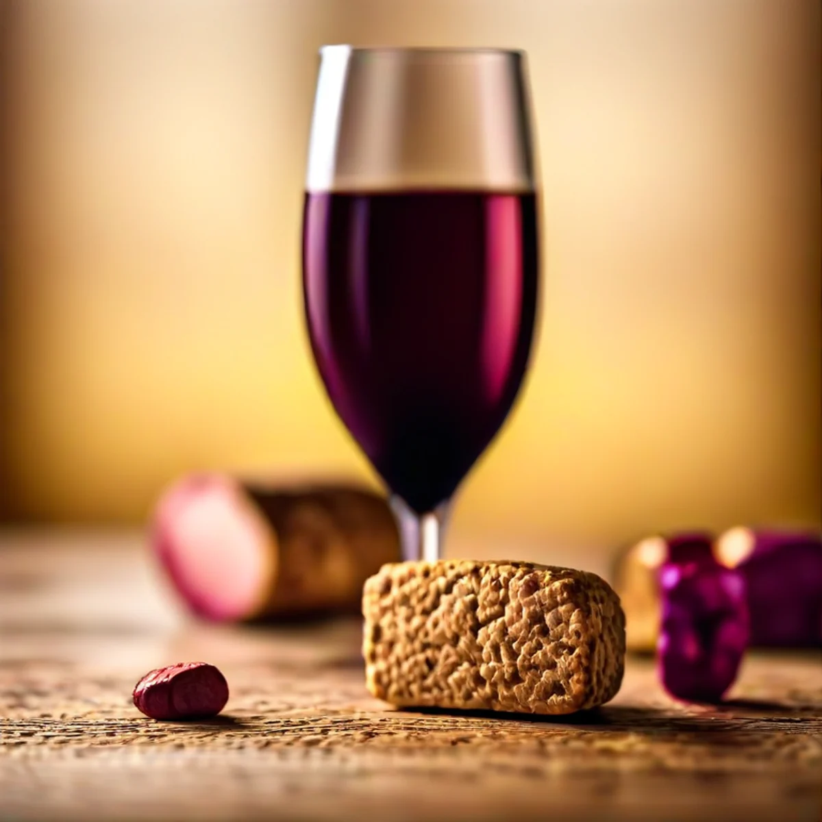 Gros plan d'un verre de vin rouge de Bourgogne