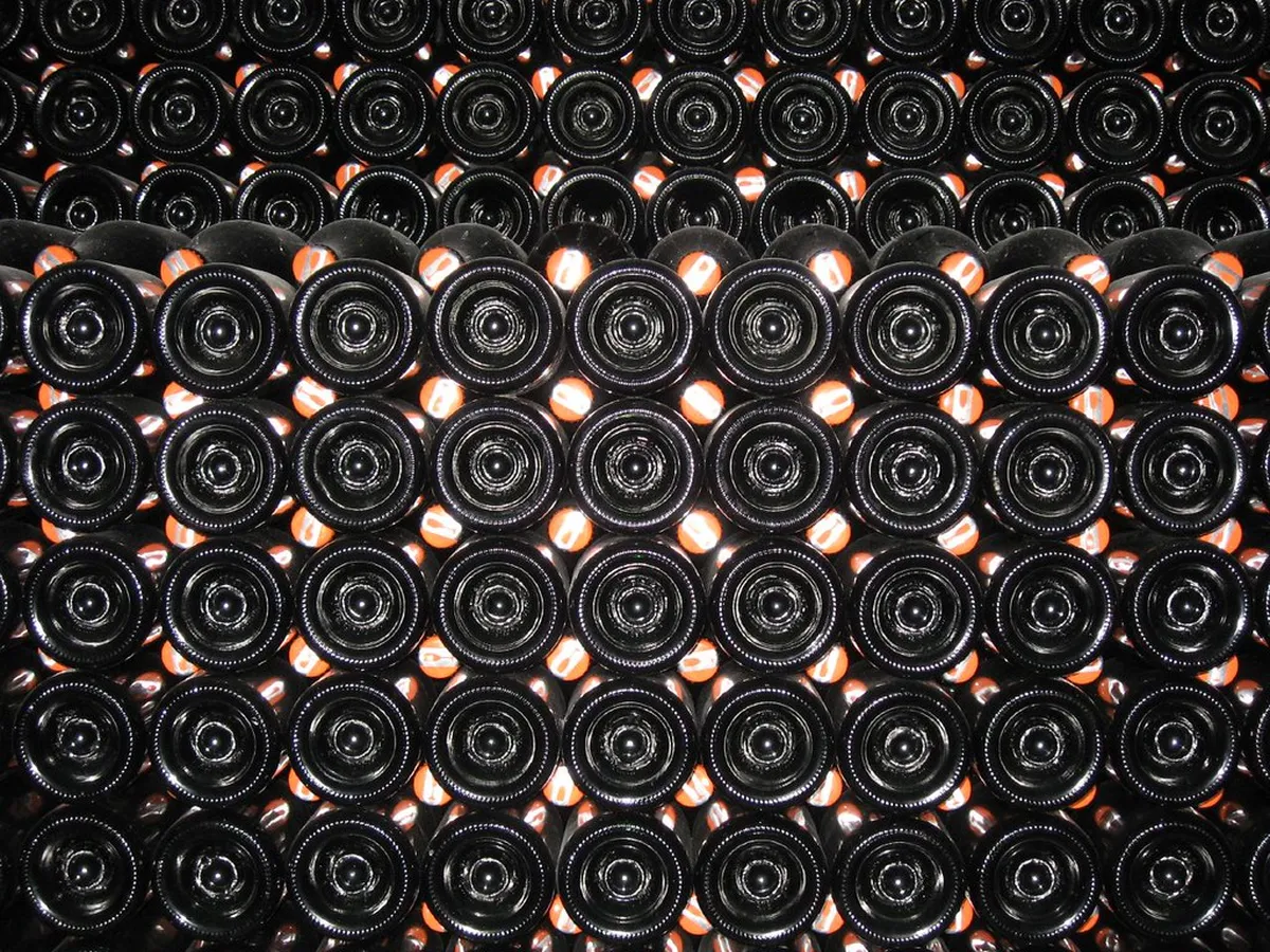 Chateau Cellar and Wine Bottles